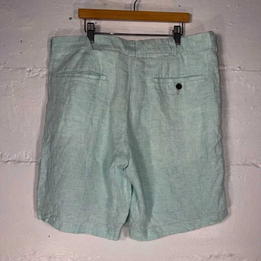 J.Crew Men’s Mint Green Striped Seersucker Shorts Size 32 Preppy Coastal